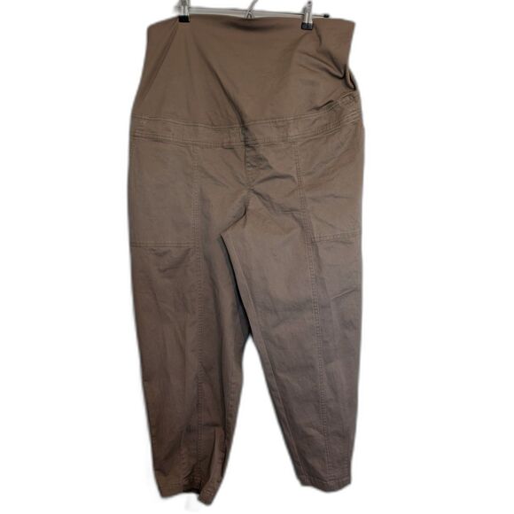 Isabel Maternity Pants Full Panel - All Trimesters Brown Size XXL NWT - Picture 3 of 7